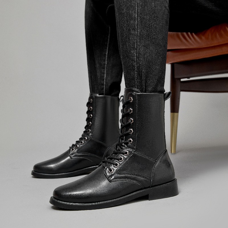 Leatherwork Boots - Hoge leren laarzen Outdoor tactische gevechtslaarzen