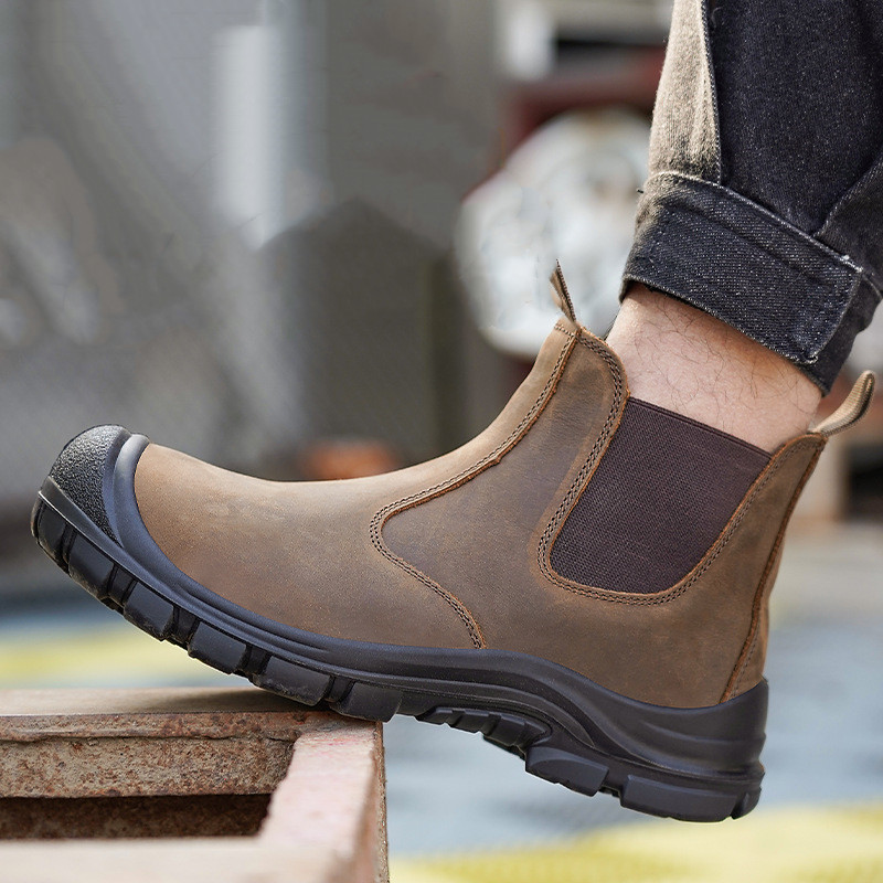 Leatherwork Boots - grote maat herenmode stalen neus werklaarzen