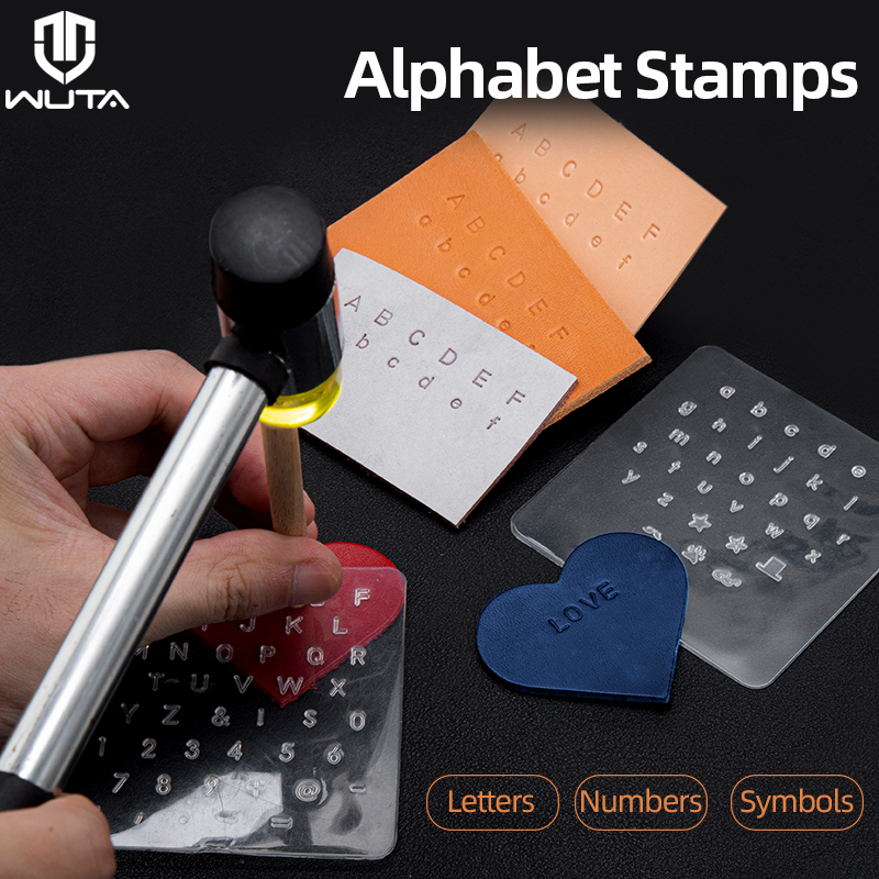 Leatherwork Embossing - WUTA 3-delige lederen stempelen hoofdletters kleine