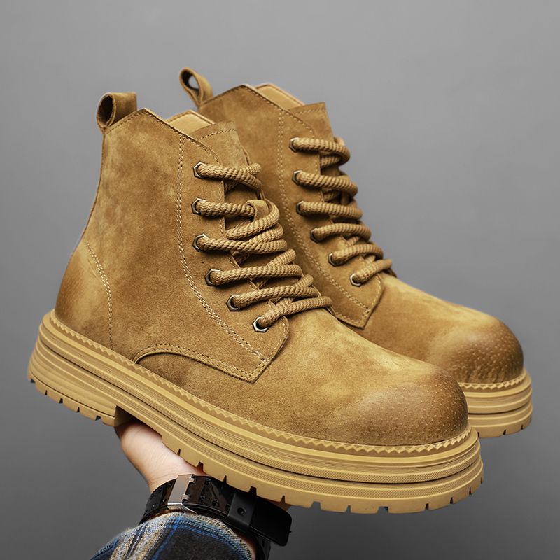 Leatherwork Boots - Hoge kwaliteit heren enkellaarzen Mode lederen