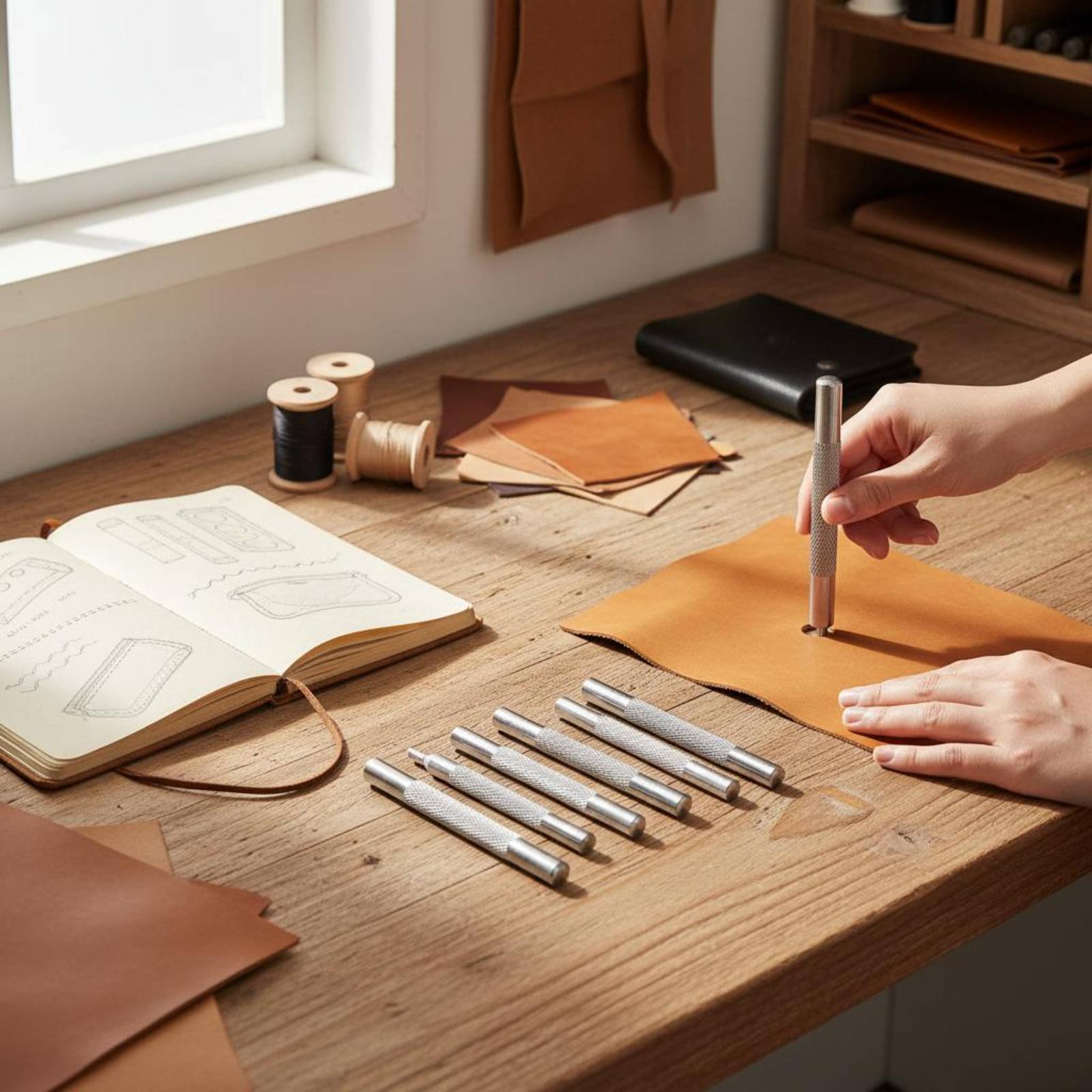 Leatherwork Rivet Setter - 11-delige set met drukknopen, duurzaam stalen
