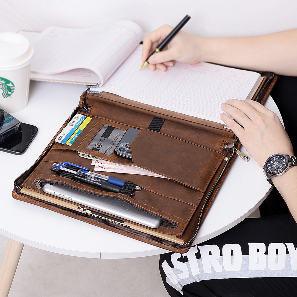 Werkfolio voor mannen en vrouw - Leather Work Folio recensie en prijs