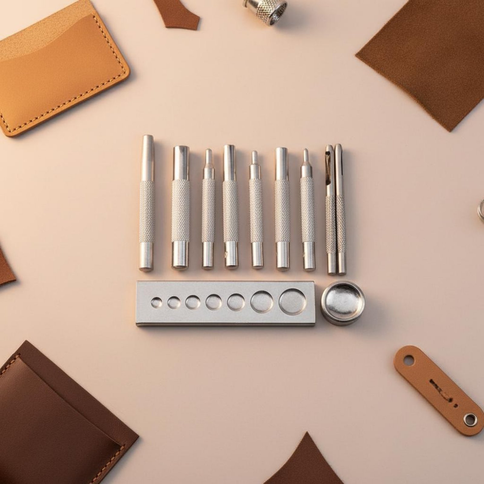 11-delige set met drukknopen,  - Leatherwork Rivet Setter recensie en prijs