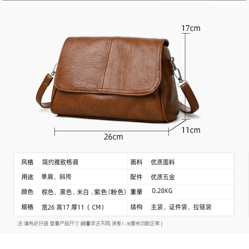 Zachte crossbodytas van kunstl - Leatherwork Fasteners recensie en prijs