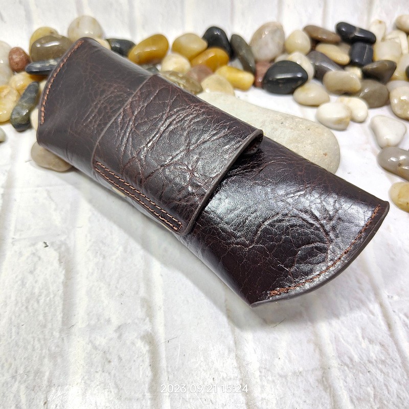 Blongk Bril Case Heuptas Echt  - Leatherwork Fasteners recensie en prijs
