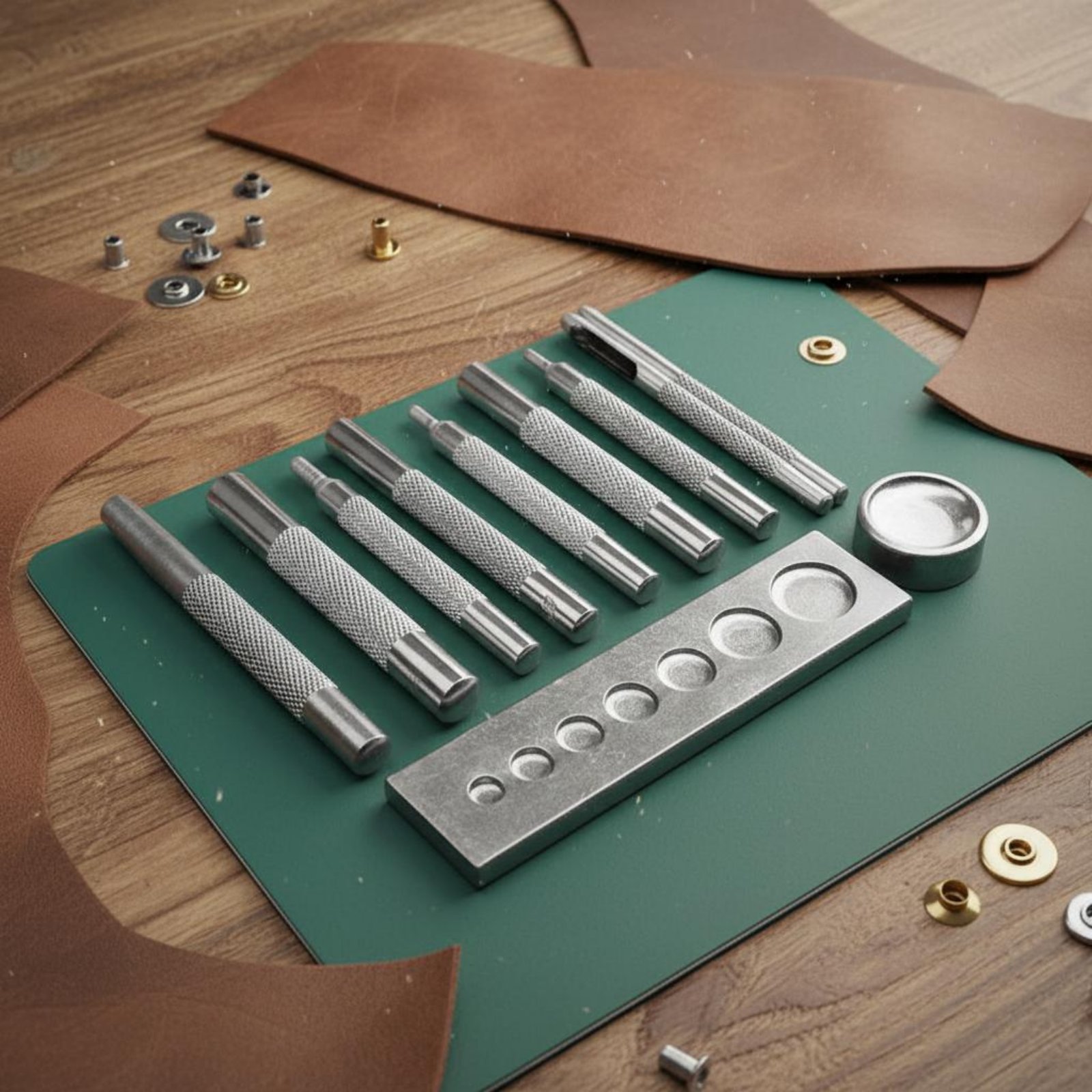 11-delige set met drukknopen,  - Leatherwork Rivet Setter recensie en prijs