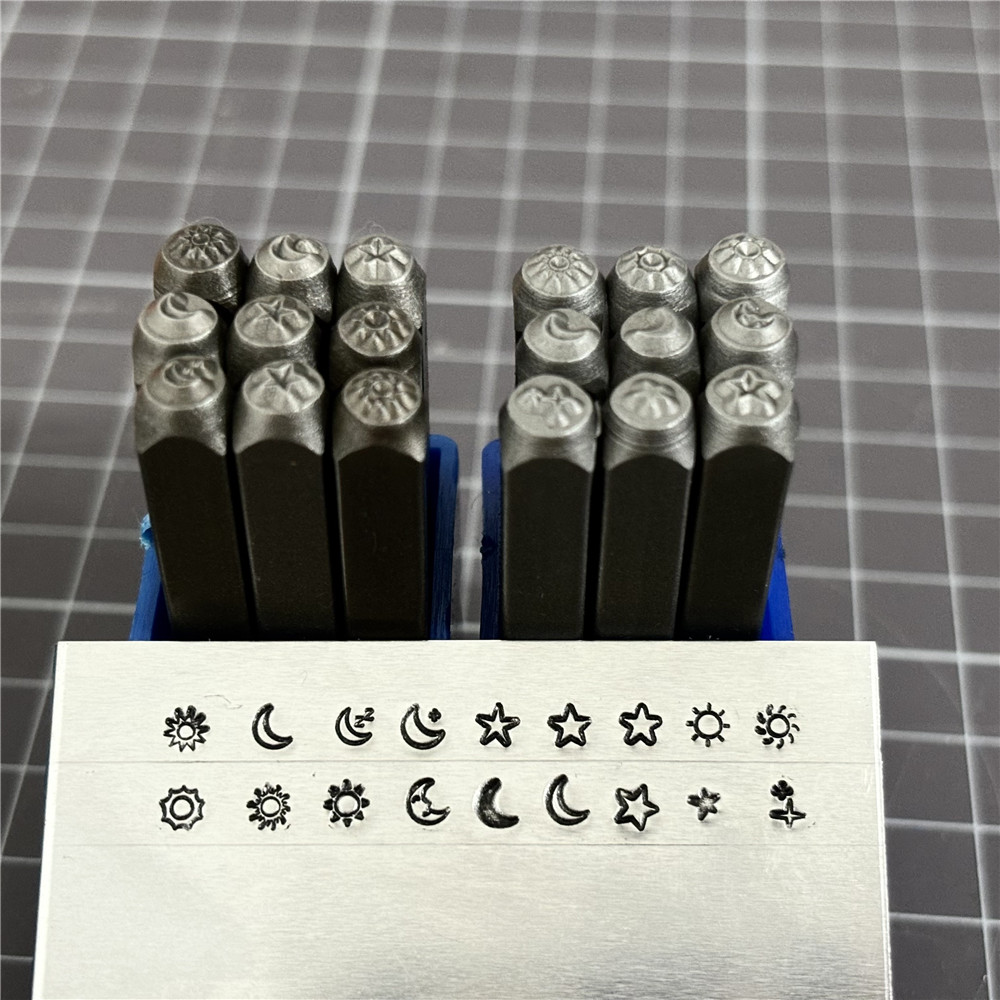 9 Stks/set Maan Ster Zon Ontwe - Leatherwork Embossing recensie en prijs